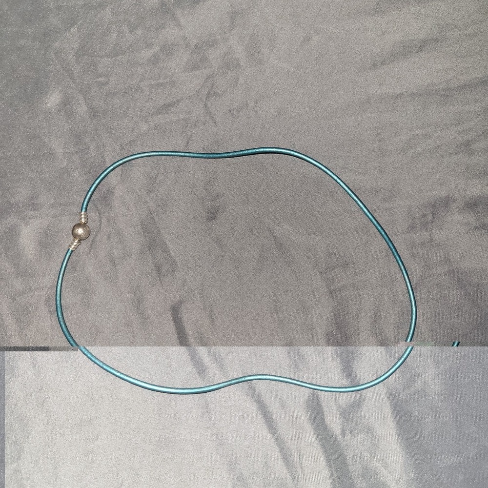PANDORA LTD Edition TEAL LEATHER 590714CTT-T1  20.7" Necklace